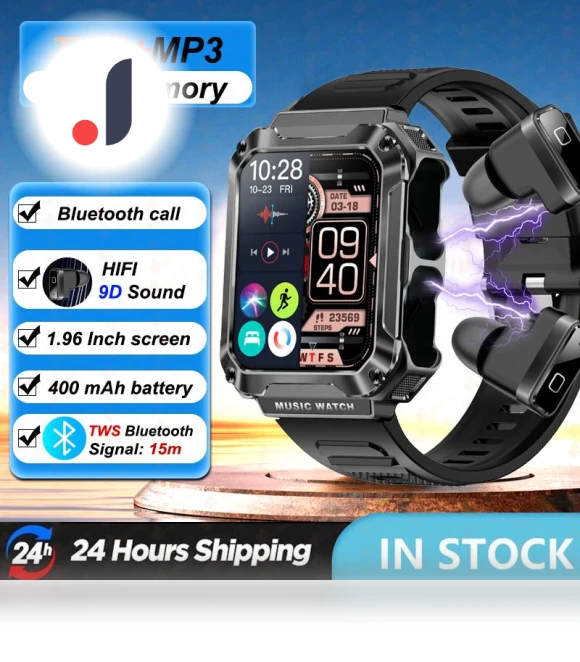 Smart Watch with Wireless Headset — Smartwatches, Tiktop2