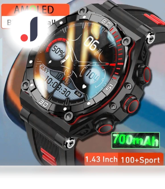Smartwatch with AMOLED Touchscreen — Smartwatches, Tiktop2