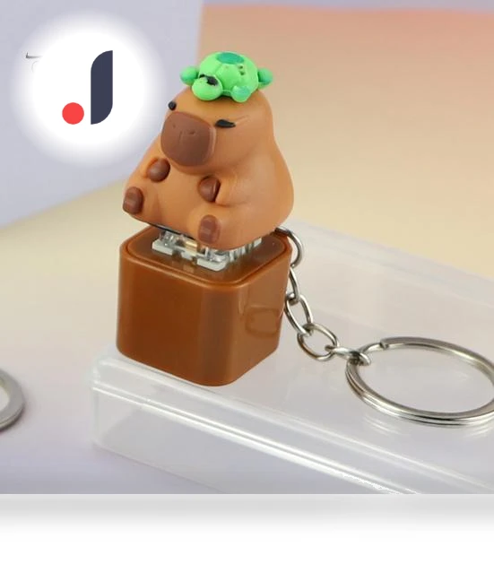 Capybara Fidget Keychain Keyboard — Blocks, Safety toy