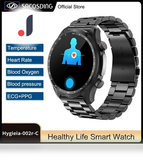 Hygieia-002r-C ECG+PPG Smartwatch — Smartwatches, SACOSDING
