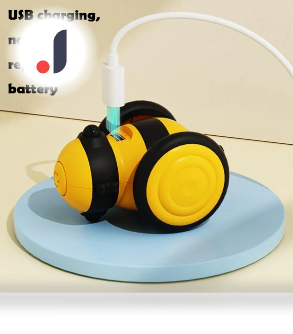 Smart Cat Toy with Bee Design — Interactive Animal Companions, HOME-Auto-001