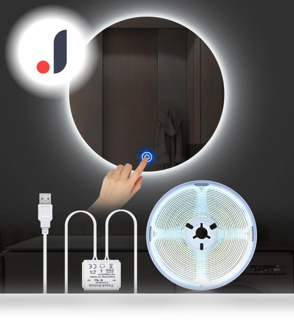 Touch Sensor Switch Dimmable USB 5V COB LED Strip Lights — LED Strips, HOME-Auto-001