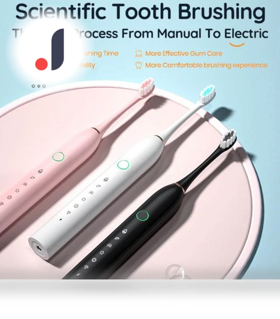 Electric Toothbrush with 4 Brush Heads — Electric Toothbrush Heads, Aatshovb