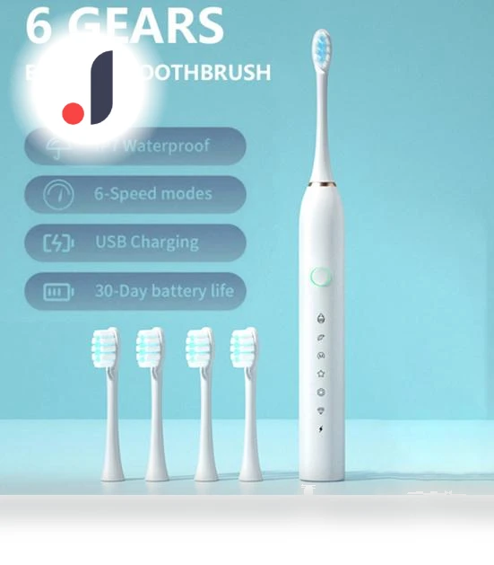 Electric Toothbrush with 4 Brush Heads — Electric Toothbrush Heads, moxia