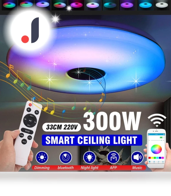 Modern LED Ceiling Light with RGB — Overhead Lighting, Ideal World