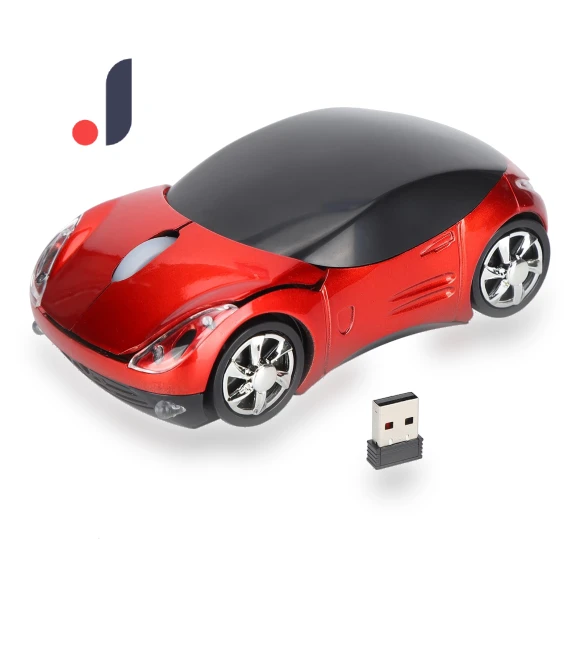 Red Car-Shaped Wireless Mouse — Mouse Pads, Automobile and motorcycle supplies