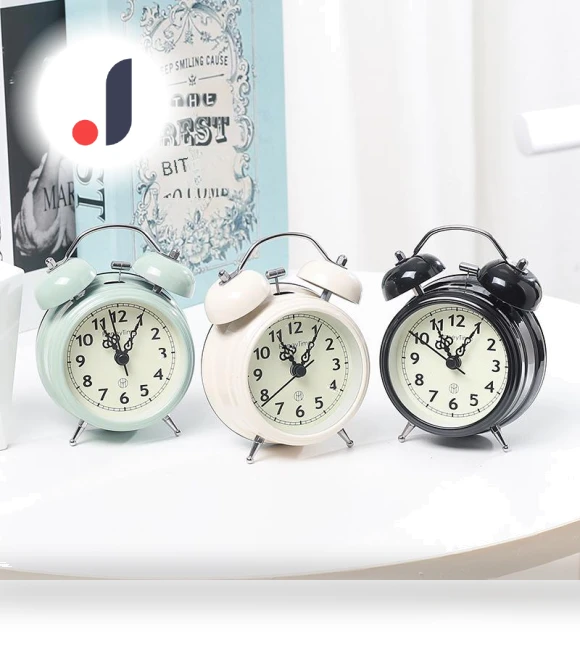 Retro Alarm Clock with Loud Ring and Night Light — Clocks, WoW Home