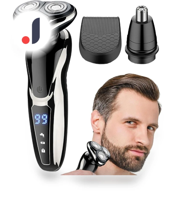 Smart Wireless Men's Shaver Trimmer 3 in 1 — Nose & Ear Trimmers, QIIAII Domestic Electric Appliance