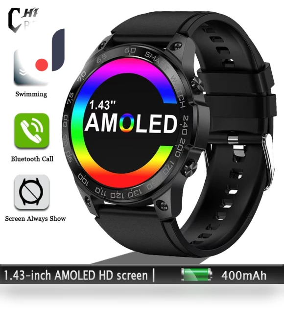 Smartwatch with AMOLED Display and NFC — Wearable Accessories, Tiktop2