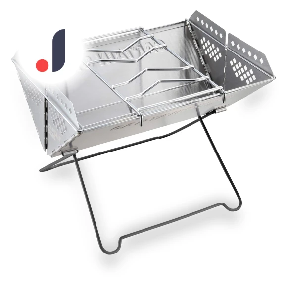 V-Shaped Smart Grill with Stand and Storage Bag — Grill Stands, CAPTAIN STAG