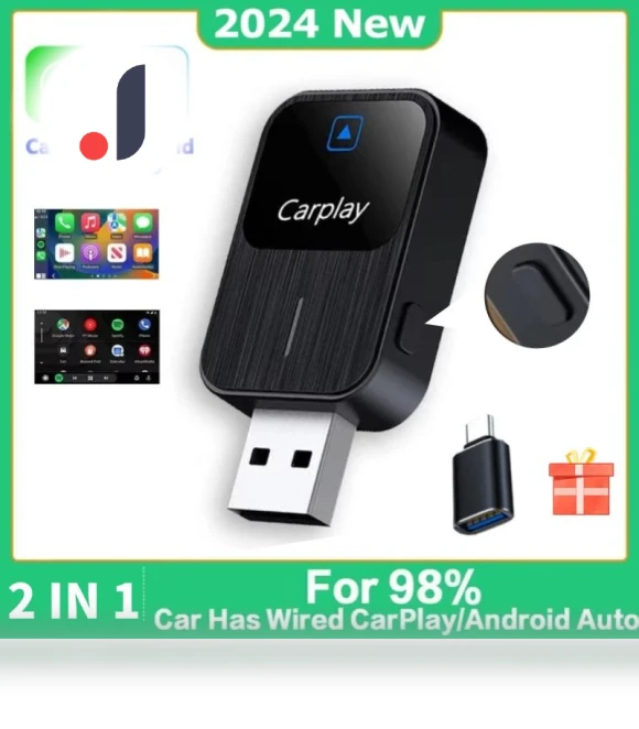 Wireless CarPlay Android Auto Adapter — Stereo Receivers, YJMP Auto Parts
