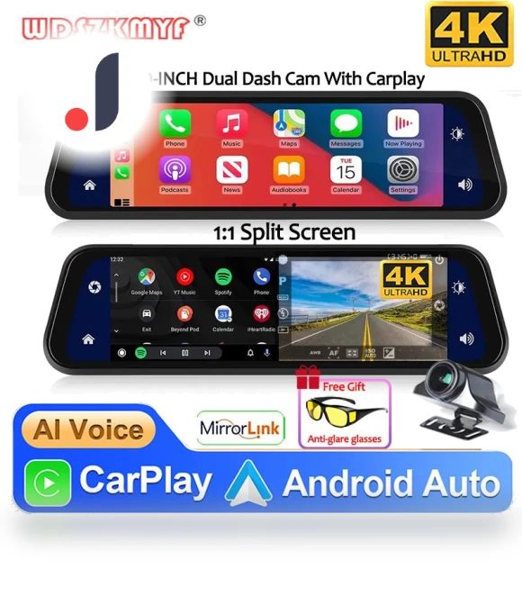 10-inch Mirror Dash Cam — Rearview Cameras for Cars, Auto Accessories Home