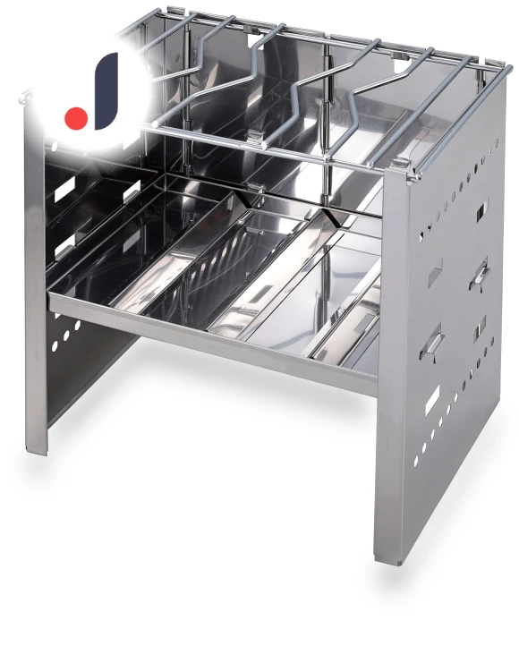 Barbecue Fire Pit Stand Foldable Grill — Grill Carts, CAPTAIN STAG