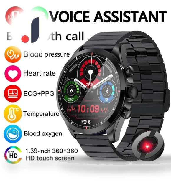 ECG Smartwatch with Body Temperature Monitoring — Smartwatches, SACOSDING