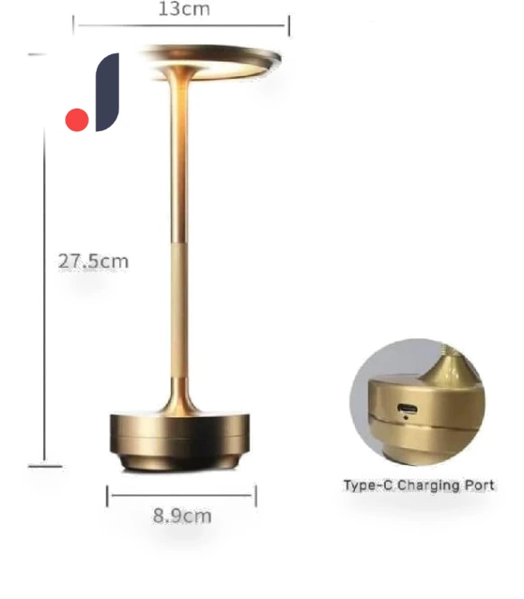 I-Shaped Metallic Table Lamp — Desk & Table Lighting
