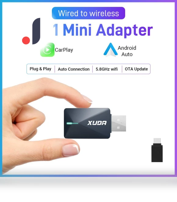 Mini Wired to Wireless 2 in 1 AI Box Carplay — Car Installation Essentials, Dream Garage