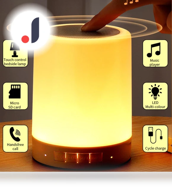 Portable Bluetooth Speaker with Touch Light — Portable Audio, HOME-Auto-001