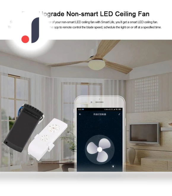 Smart Timing Ceiling Fan Light Remote Controller Kit — Ceiling Fan Wall Controls, Tuya