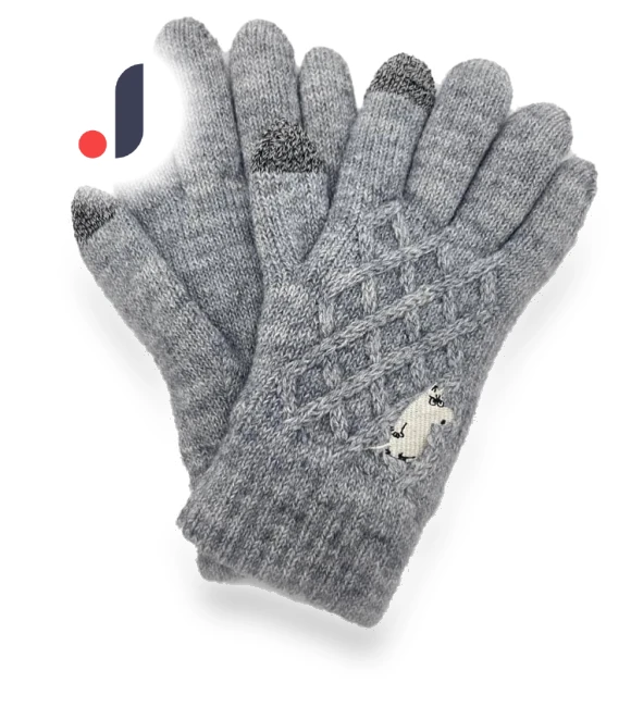 Touchscreen Gloves with Little Planet Moomin Trolls Embroidery — Gloves & Mittens, Zen Picks