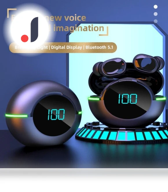 Wireless Earbuds with Touch Control and LED Display — In-Ear Headphones, Mic Fone