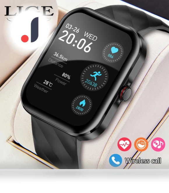 Men's Smart Watch with Bluetooth Call and Health Monitoring — Smartwatches, LIGE
