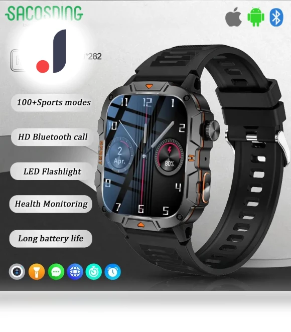 Rugged Smartwatch for Men — Smartwatches, SACOSDING