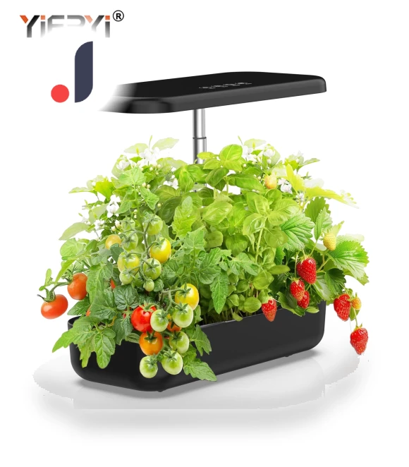 Smart Hydroponic Garden System With LED Full Spectrum — Growing Lamps, yieryi Garden Tools