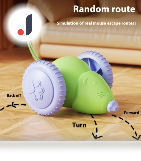 Smart Touch Electric Cat Toy with Glowing Tail — Cat Playthings, Fujmhyk