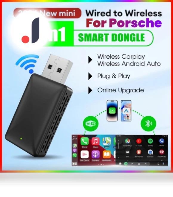 Wireless Adapter for Carplay and Android Auto — USB, JOHO - CarGear