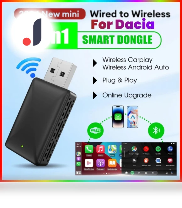 Wireless Adapter for Carplay and Android Auto — USB, JOHO - CarGear