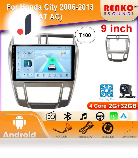 Wireless Car Stereo System with CarPlay and Android Auto — Stereo Receivers, Reakosound