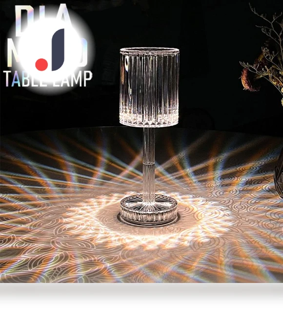 Crystal and Diamond Table Lamp — Overhead Lighting, YWZT Decorative lights
