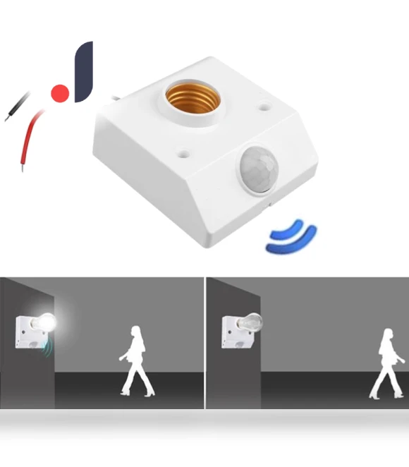 Infrared Human Sensor E27 Lamp Base — Motion Sensors, Meiteai-All