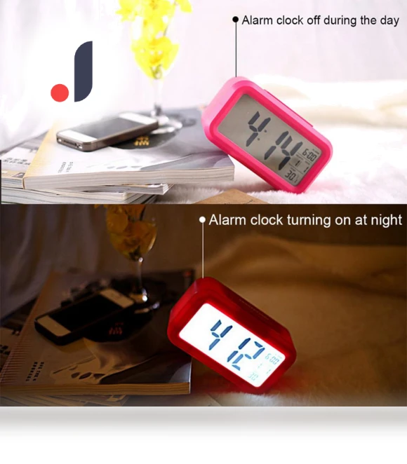 Digital Alarm Clock with Snooze, Date, and Temperature Display — Alarms & Clocks, Tooarts