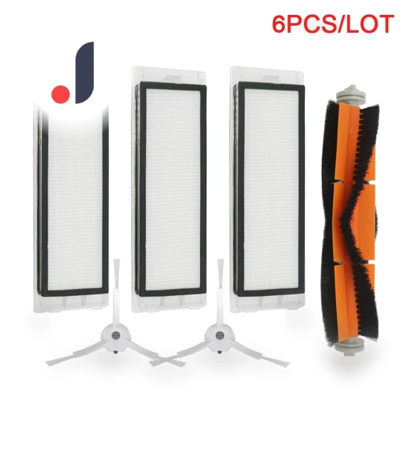 HEPA Filter Set with Roller and Side Brushes — Parts & Accessories, GOODLUCKK