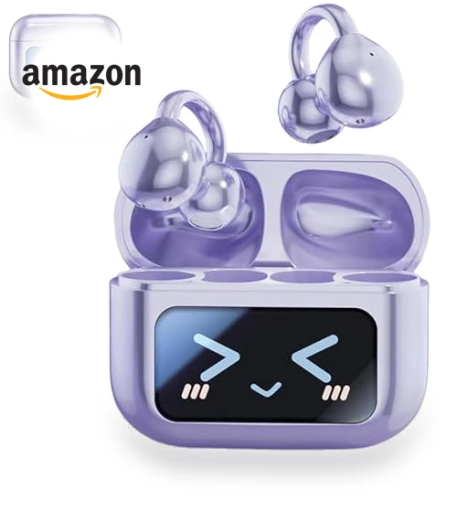 Clip On Ear Headphones with Touch Screen — Over-Ear Headphones, Generic