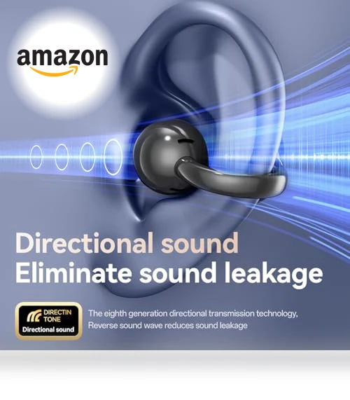 Clip On Ear Headphones with Touch Screen — Over-Ear Headphones, Generic