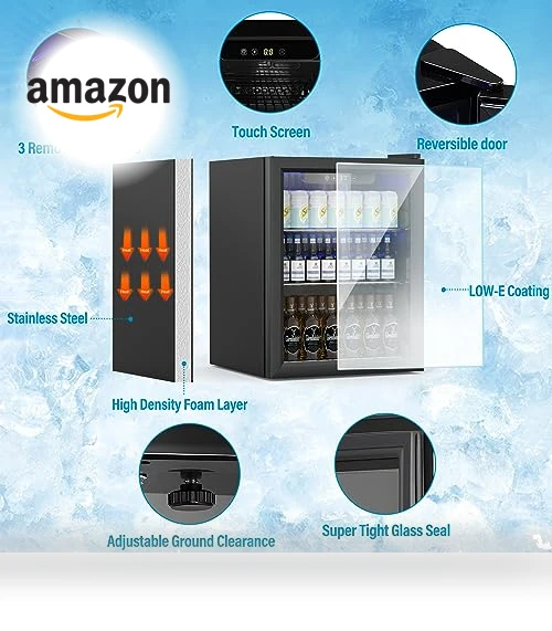 Compact Beverage Refrigerator — Mini Fridges, Erivess