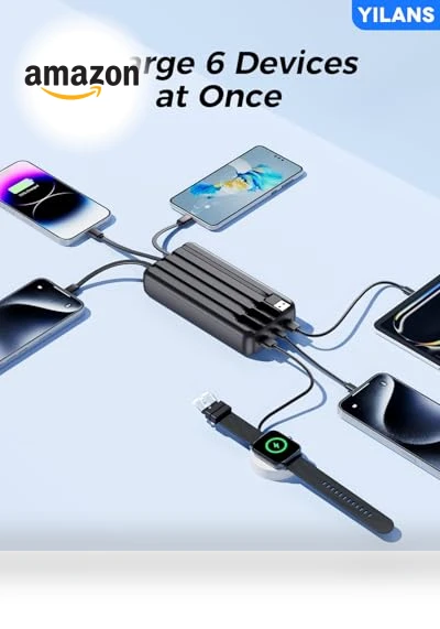 Portable Charger with Built-in Cables — Mobile Power Solutions, Shenzhen Zihao technology Co., LTD