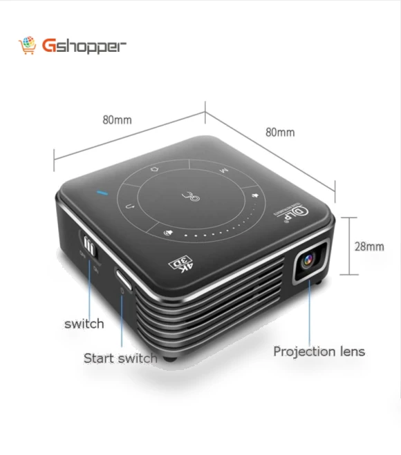 4K HD DLP Mini 3D Projector — Home Theater Projectors