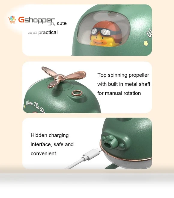 Cartoon Nano Spray Atmosphere Night Light Humidifier — Air Moisturizers, ICARER