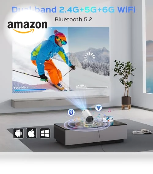 Mini Projector With WiFi and Bluetooth — Home Theater Projectors, Mentech
