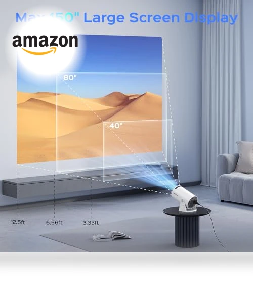Mini Projector With WiFi and Bluetooth — Home Theater Projectors, Mentech