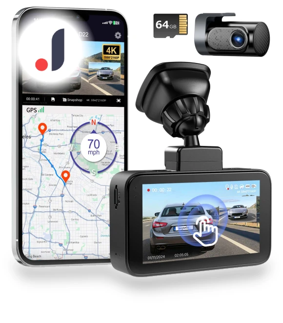 4K Dual Camera Car Dash Cam — Dashboard Cameras, Arpha