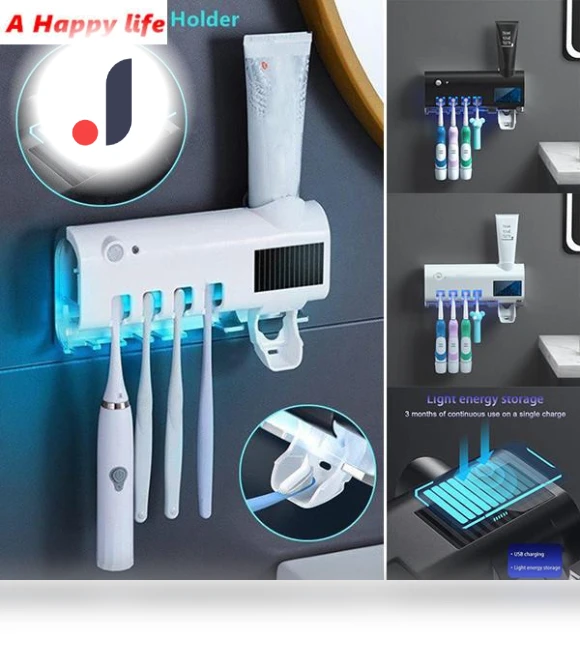 Automatic UV Light Smart Toothpaste Dispenser — Toothbrush Holders, TOP HOME