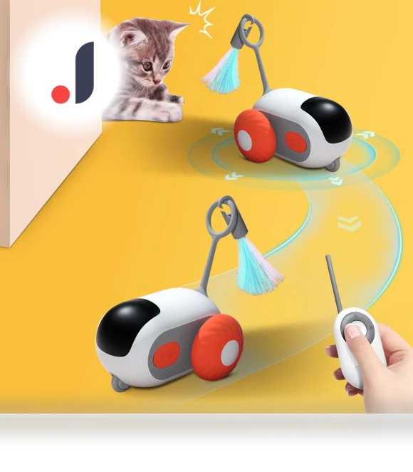 Interactive Smart Toy Car for Pets — Interactive Animal Companions, Young Time