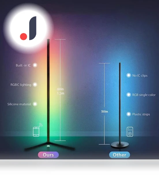 RGB Floor Lamp with Remote Control — Lighting Accessories, Pleasure Holiday