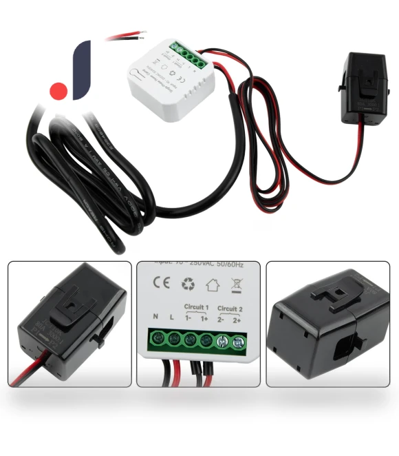 Smart Energy Meter with Clamp — Energy Measurement Tools, White Dream