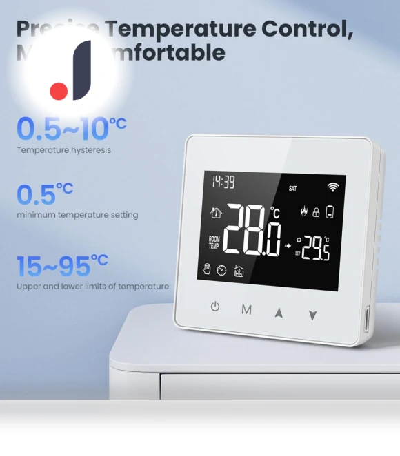Smart Home Temperature Regulator for Gas Boiler — Home Climate Control, White Dream