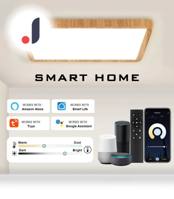 Smart LED Ceiling Light — Overhead Lighting, Cosy Homes